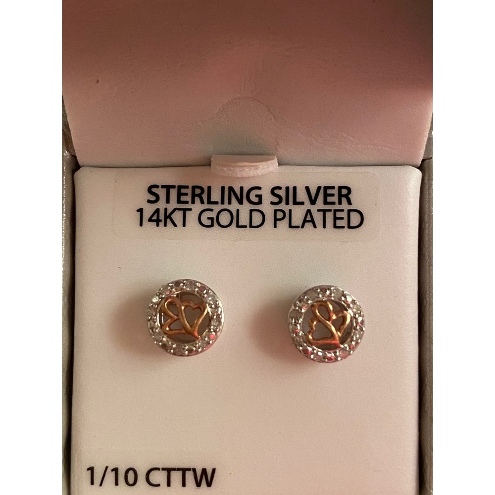 Sterling Silver & 14KT Gold Plated Earrings